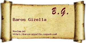 Baros Gizella névjegykártya