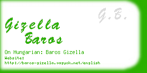 gizella baros business card